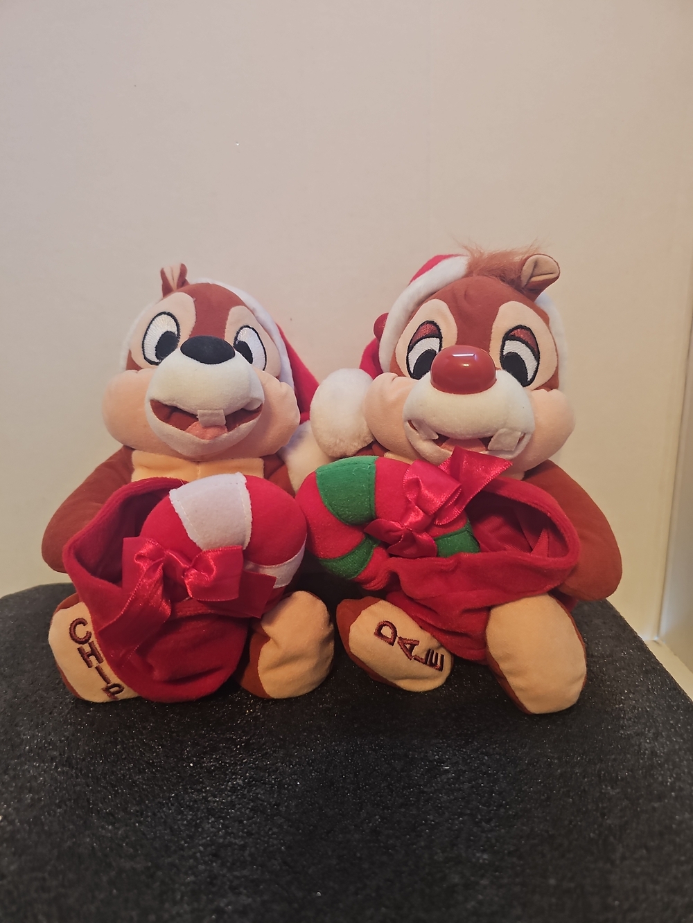 Disney Chip and Dale Christmas Plush Set in Red, Green, Brown